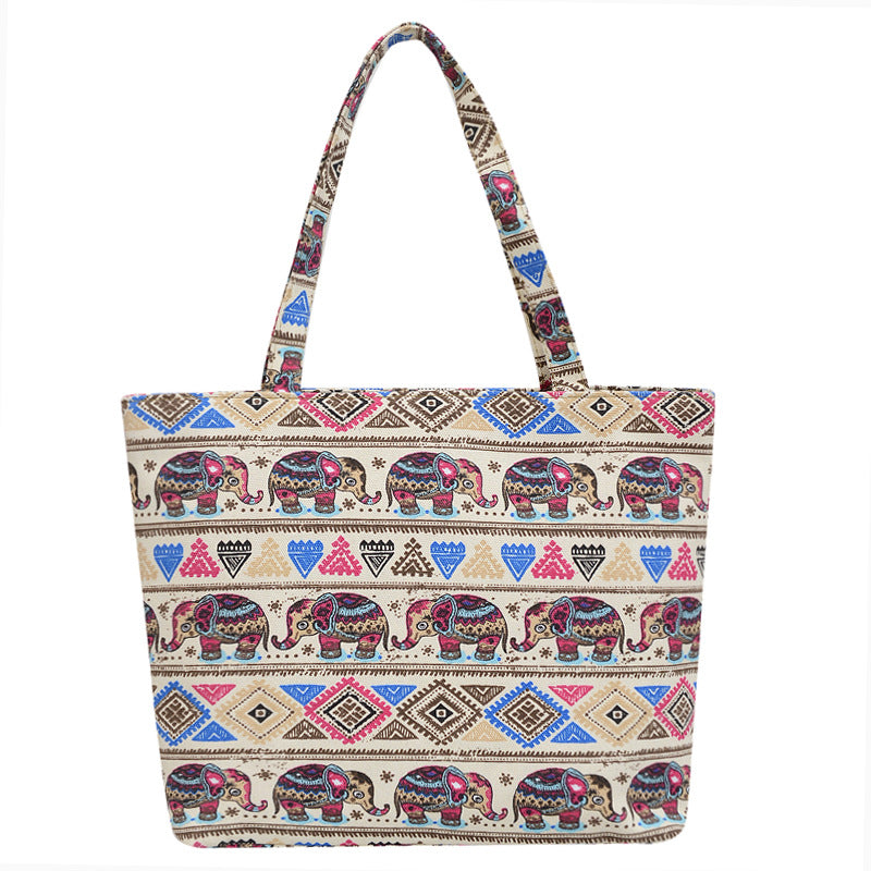 Wholesale Polyester Ethnic Canvas Shoulder Bag